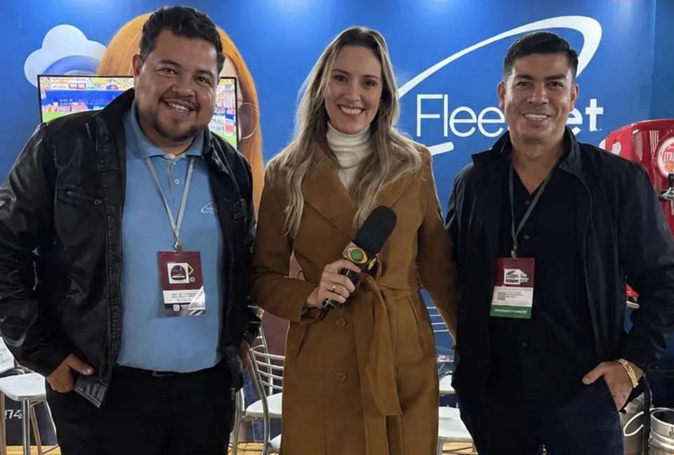 Rafael Borges e Cássio Esteves, fundadores da Target Connecta, em entrevista à Band Paulista